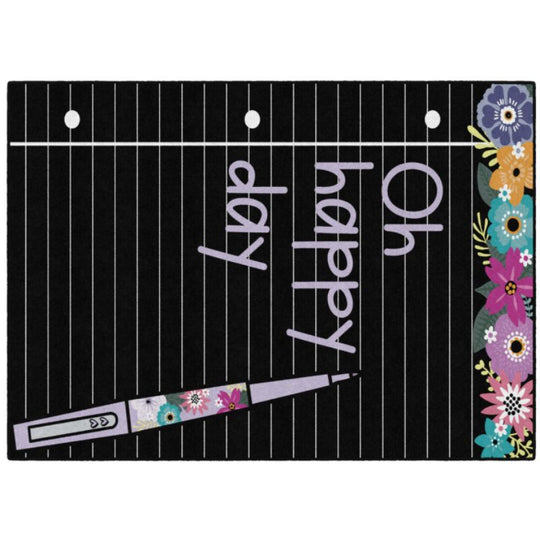 Oh Happy Day Notebook Paper Classroom Rug