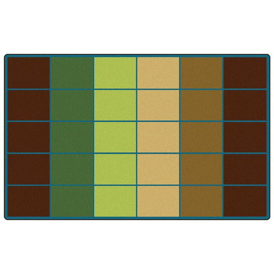 Colorful Rows Seating Rug in Nature Colors