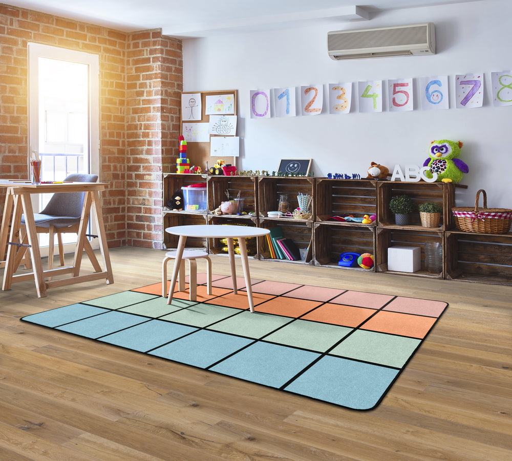 Pastel Paradise Horizon Grid Rug