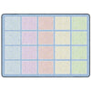 Happy Squares Pastel On Blue Seating Rug
