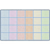 Happy Squares Pastel On Blue Seating Rug