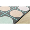 Pastel Paradise Grid and Circles Seating Rug