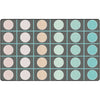 Pastel Paradise Grid and Circles Seating Rug