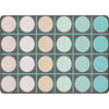 Pastel Paradise Grid and Circles Seating Rug