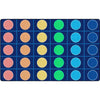Rainbow Reverie Grid and Circle Seating Rug