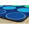 Rainbow Reverie Grid Circle Seating Rug