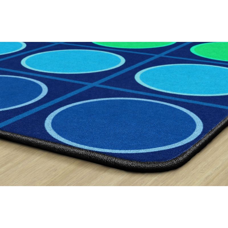 Rainbow Reverie Grid Circle Seating Rug