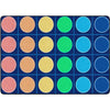 Rainbow Reverie Grid and Circle Classroom Rug