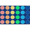 Rainbow Reverie Grid Circle Seating Rug