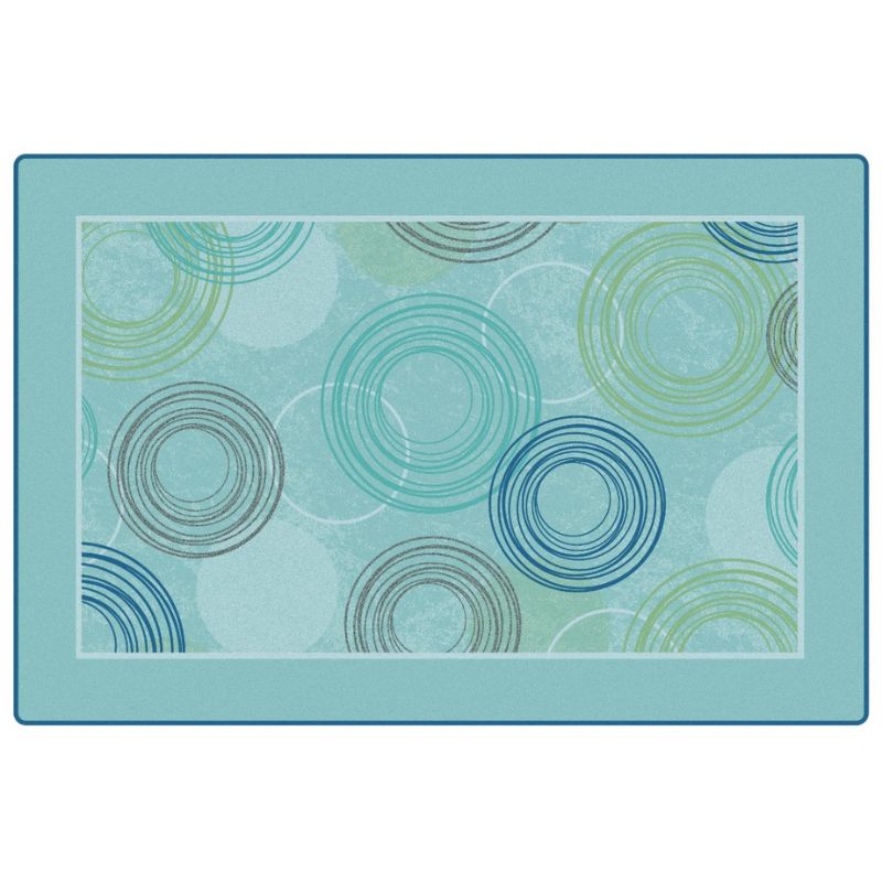 Raindrop Ripples Tranquil Colors Rug