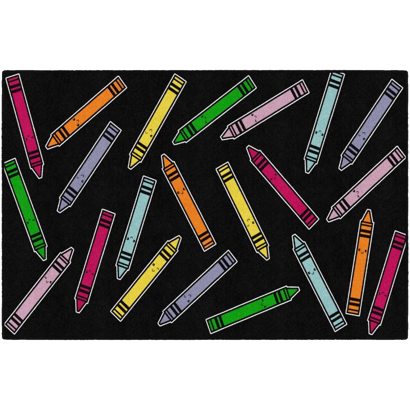School Days Crayons Rug