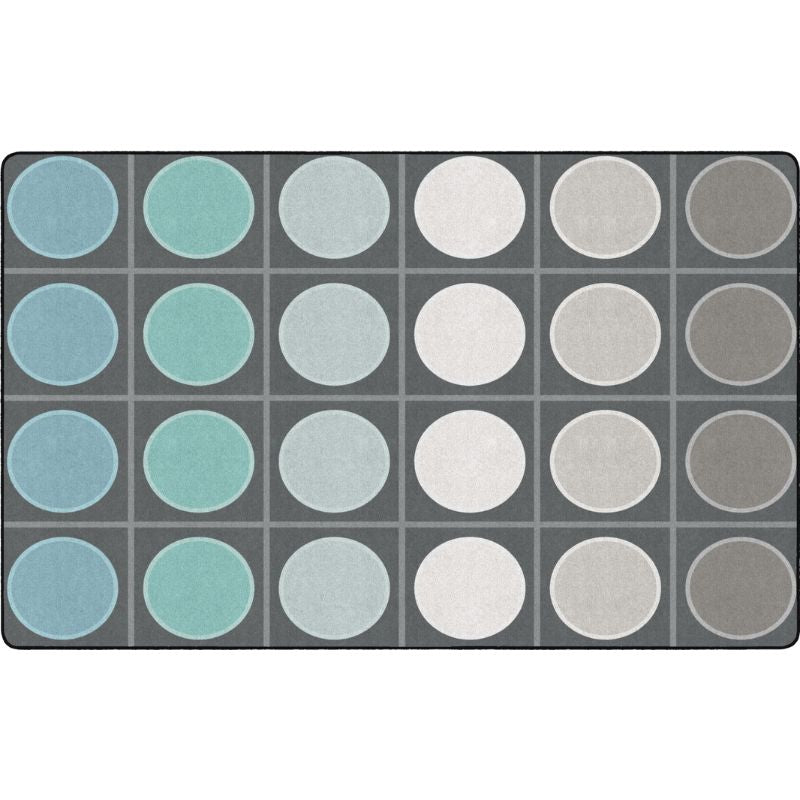 Tranquil Tundra Circle and Grid Seating Rug