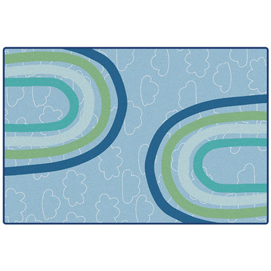 Large Rainbows Soft Colors Rug