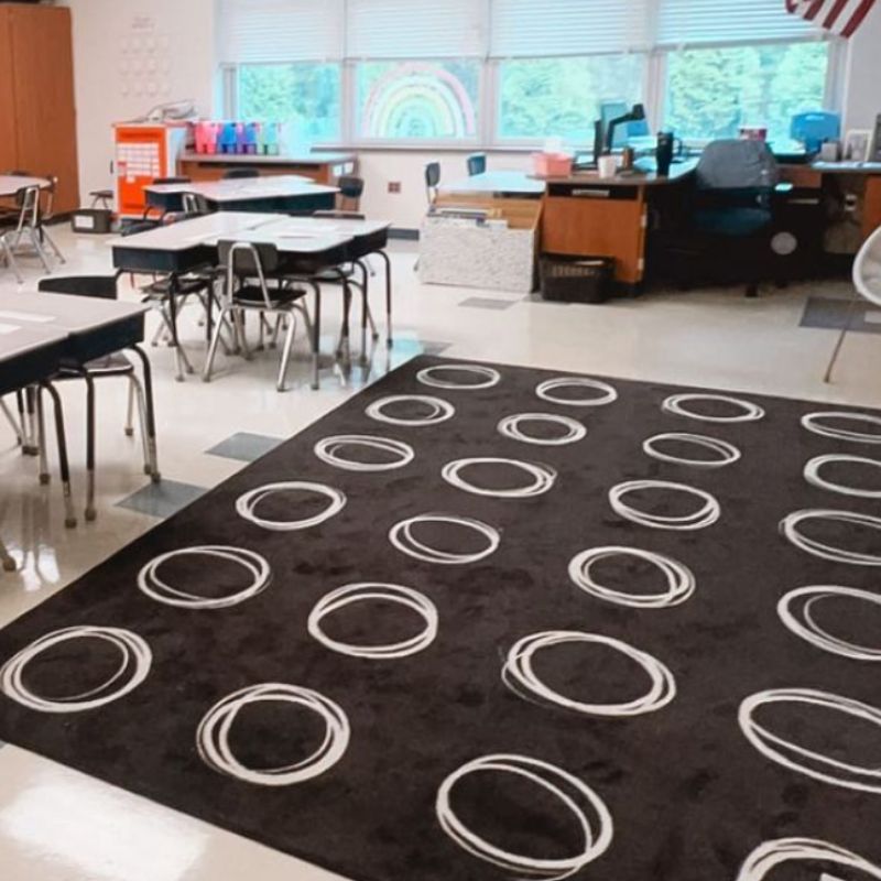 Circle Samplers Classroom Seating Rug
