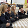 SchoolGirl Checkerboard Classroom Rug