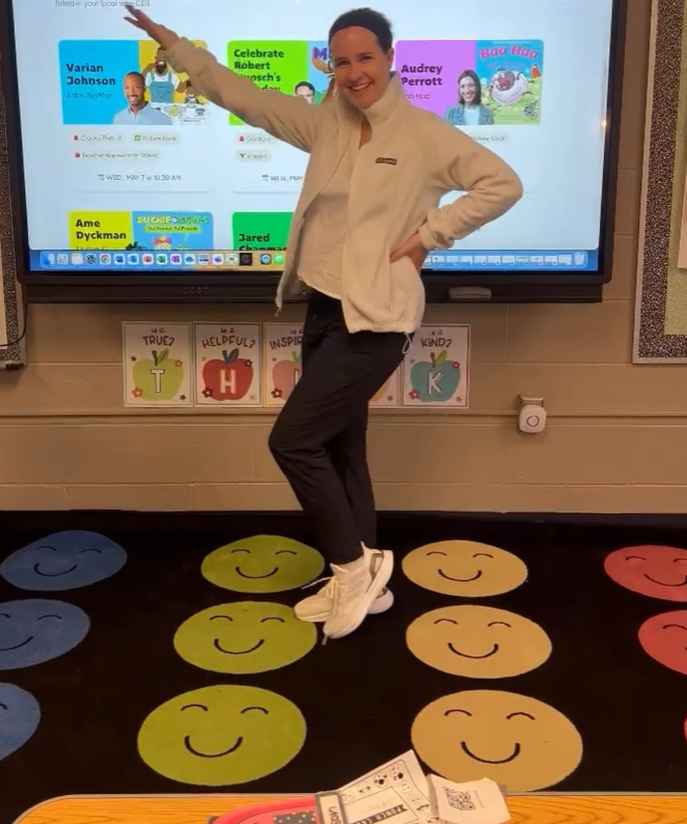 Groovy Grins Happy Faces Classroom Rug