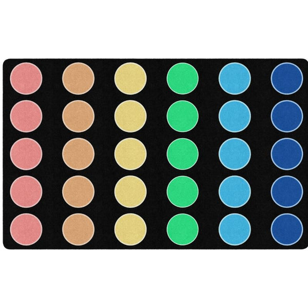 Rainbow Reverie Dots Seating Classroom Rug