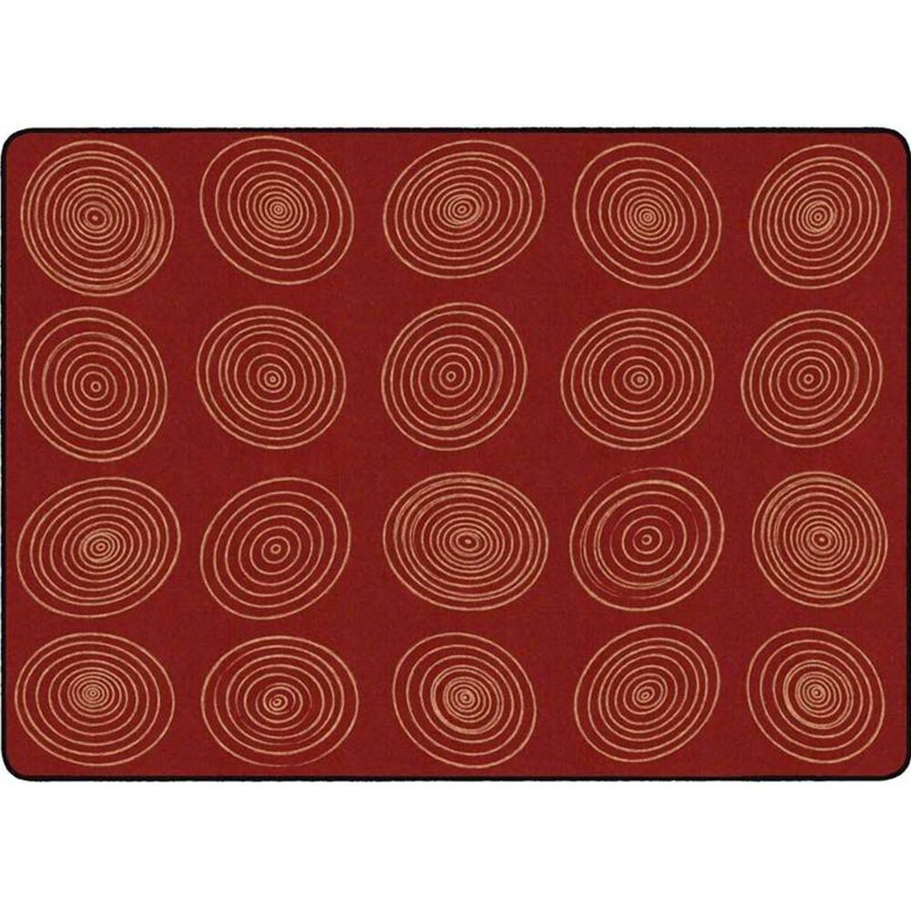 Circles Brick Classroom Rug