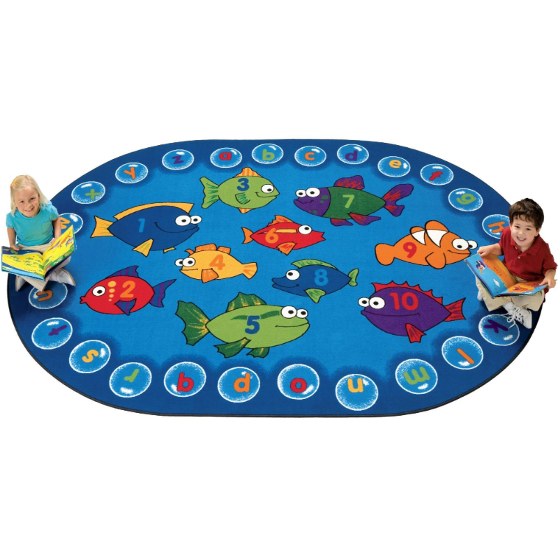 Fishing for Literacy Oval Rug - Carpets for Kids