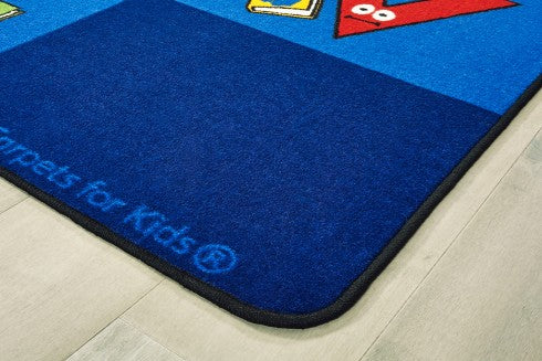 The Reading Letters Rug is a low profile high-quality carpet encourages children to get to know their ABC s while out of their seats. Featuring books in each sitting space.