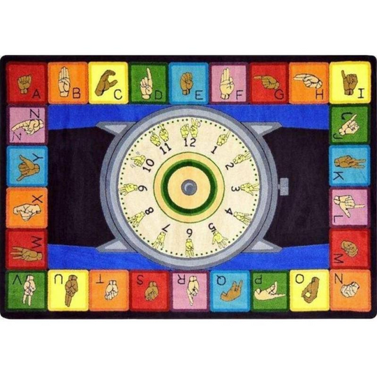 Signs of Time Learning Rug