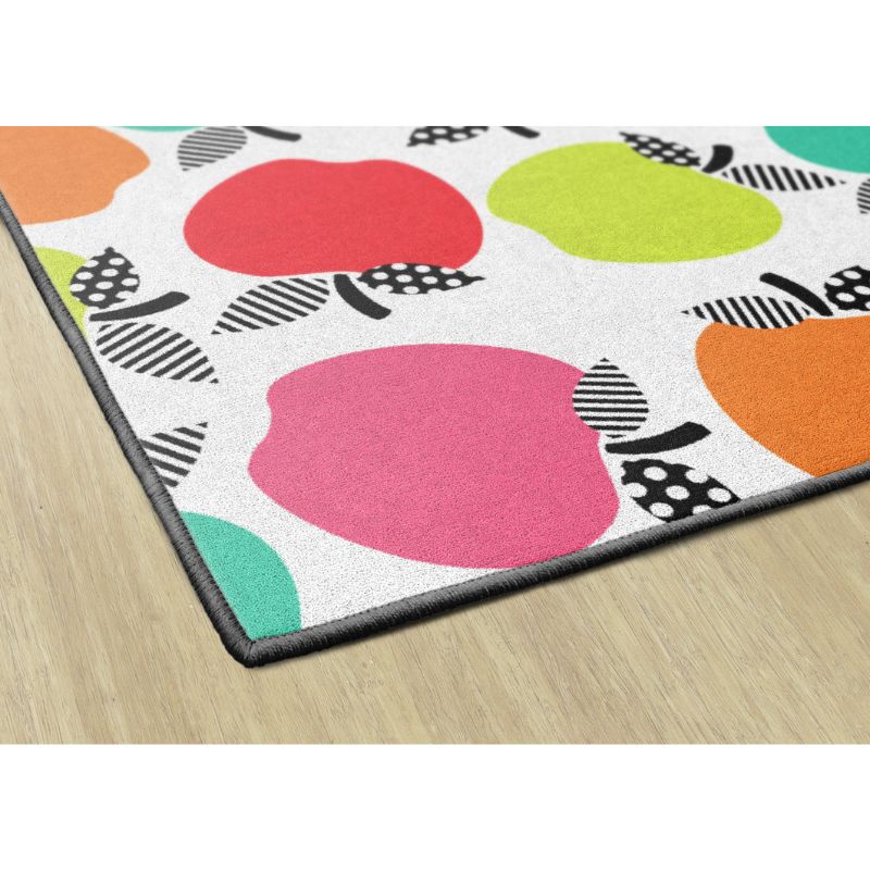 Stylish Brights All Over Apples Classroom Rug