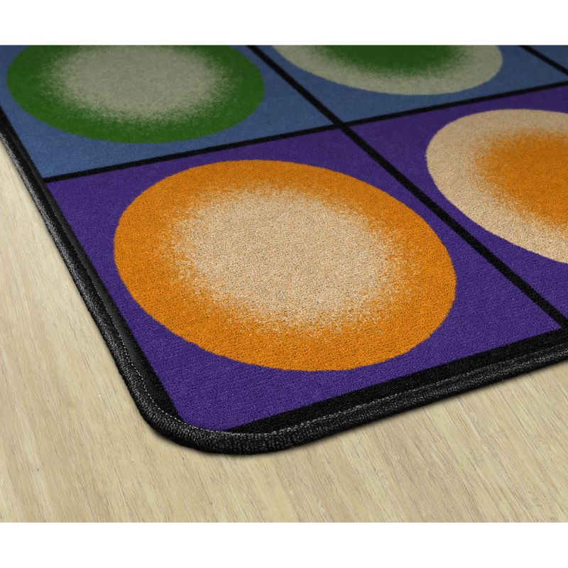 Your students will flock to their favorite colors on the Dot Spots Classroom Seating Rug.