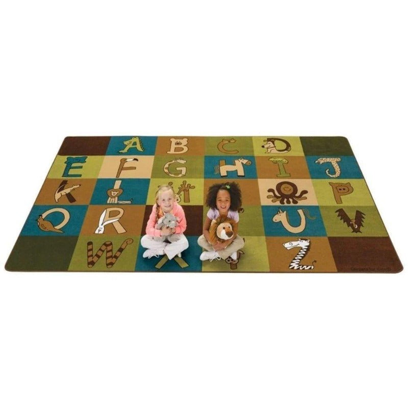 A to Z Animals Nature Colors Rug