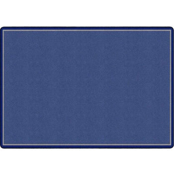 All Over Weave Solid Color Blue Rug