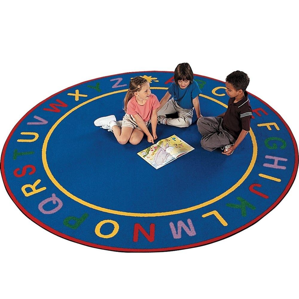 Alpha Classroom Rug 6 Round - Carpets for Kids