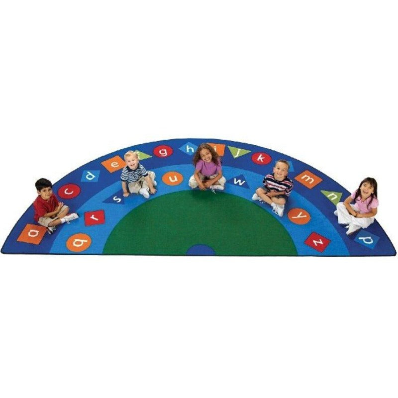 Alpha Shapes Semi Circle Seating Rug - Carpets for Kids