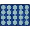 Serene Circles Blue Topaz Seating Rug