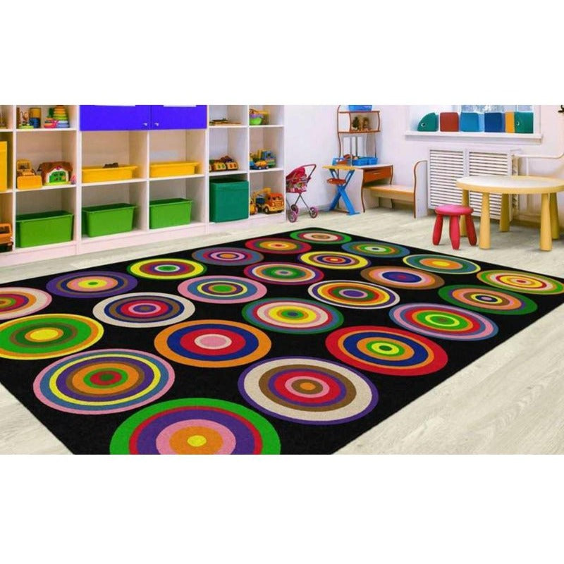 Color Rings Seating Rug
