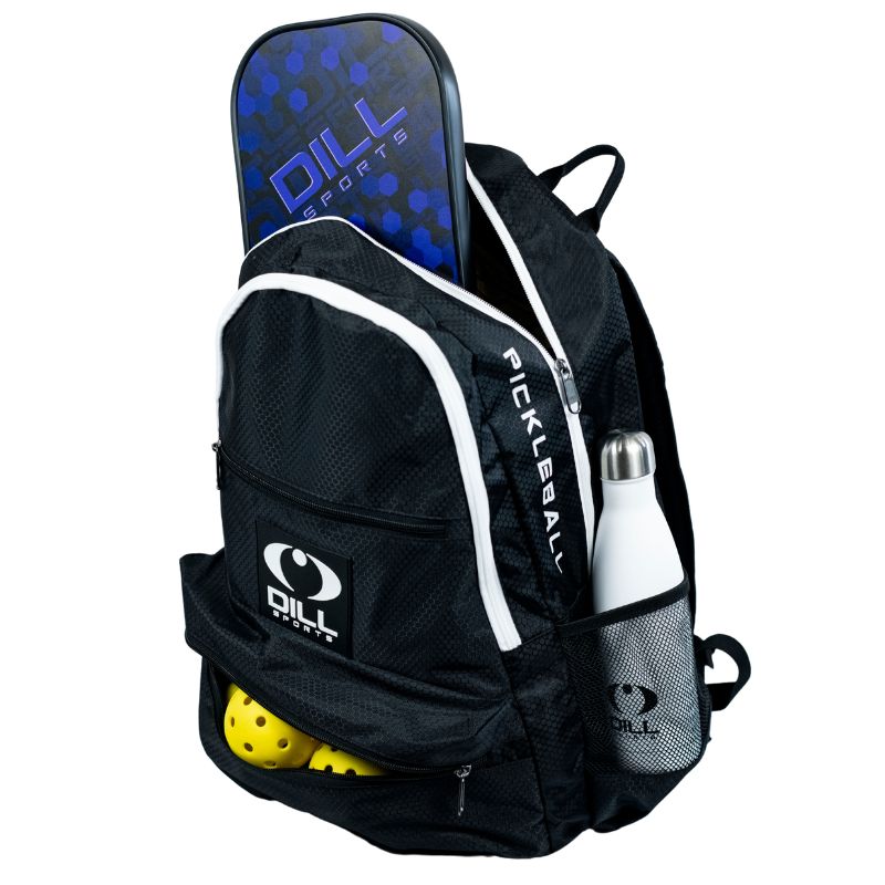 dill_sports_black_pickleball_backpack_with_white_trim