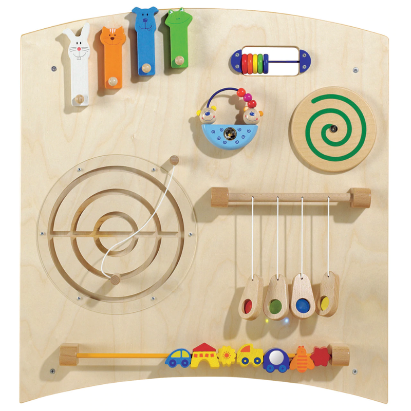 Sensory Learning Wall - 3 Piece Set - 20-LWS-100The HABA 3 Piece Panel Learning Wall Toy is perfectly sized for busy toddlers. Use in waiting areas, pediatric offices, childrens place spaces and other places kids need to be kept busy and engaged.