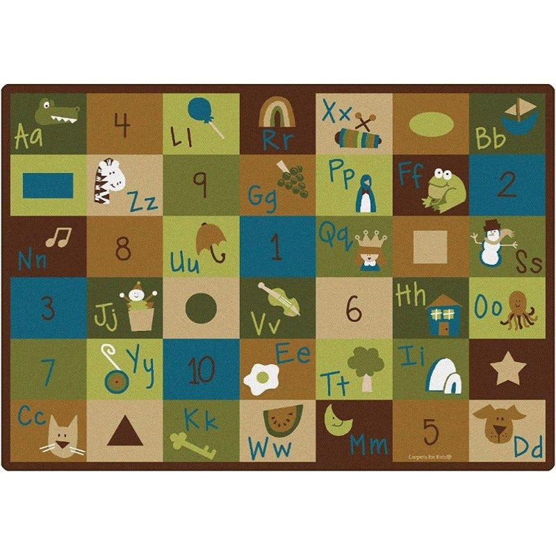 Natures Colors Learning Blocks Rug