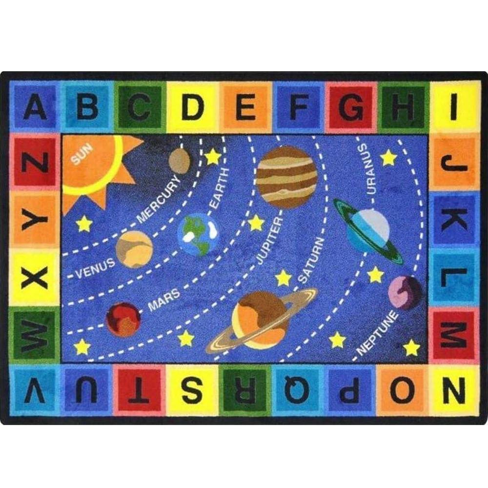 Space Alphabet Area Rug