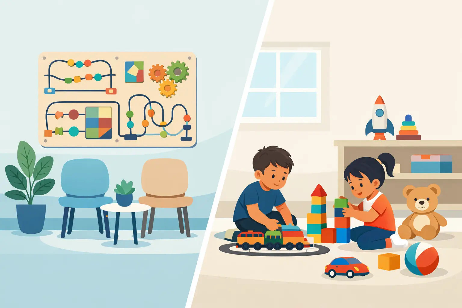 Waiting Room Wall Toys Versus Loose Toys