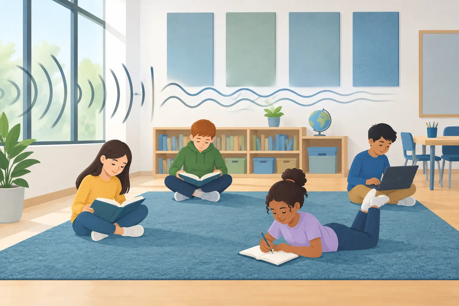 How Rugs Reduce Noise in Learning Spaces