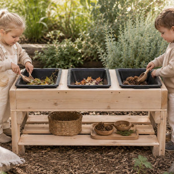 3 Bin Wooden Sensory Table
