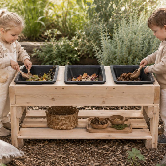 3 Bin Wooden Sensory Table