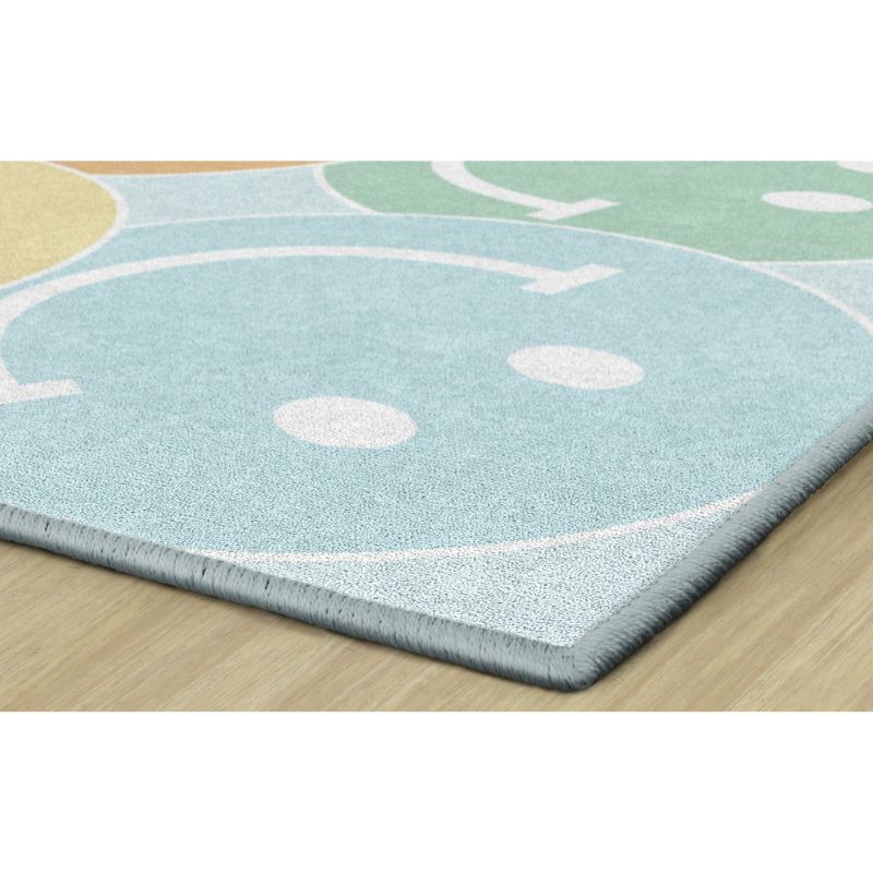 Big Pastel Rainbow Smileys Rug