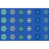 Blue Boho Flower Classroom Rug