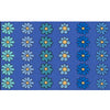 Blue Boho Flower Seating Rug