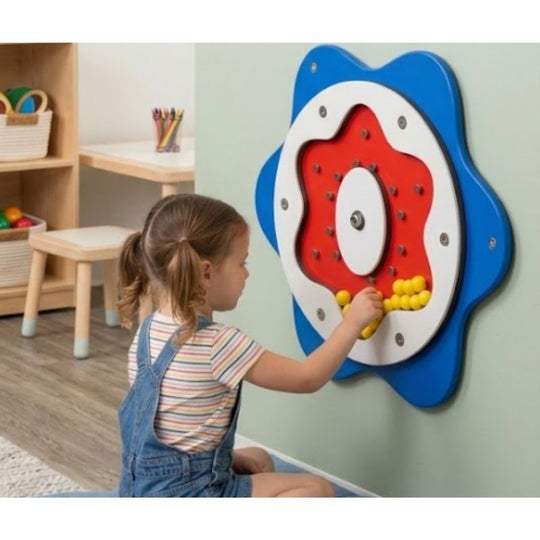 Blue Plinko Flower Wall Activity