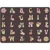 Boho Flower Alphabet Rug