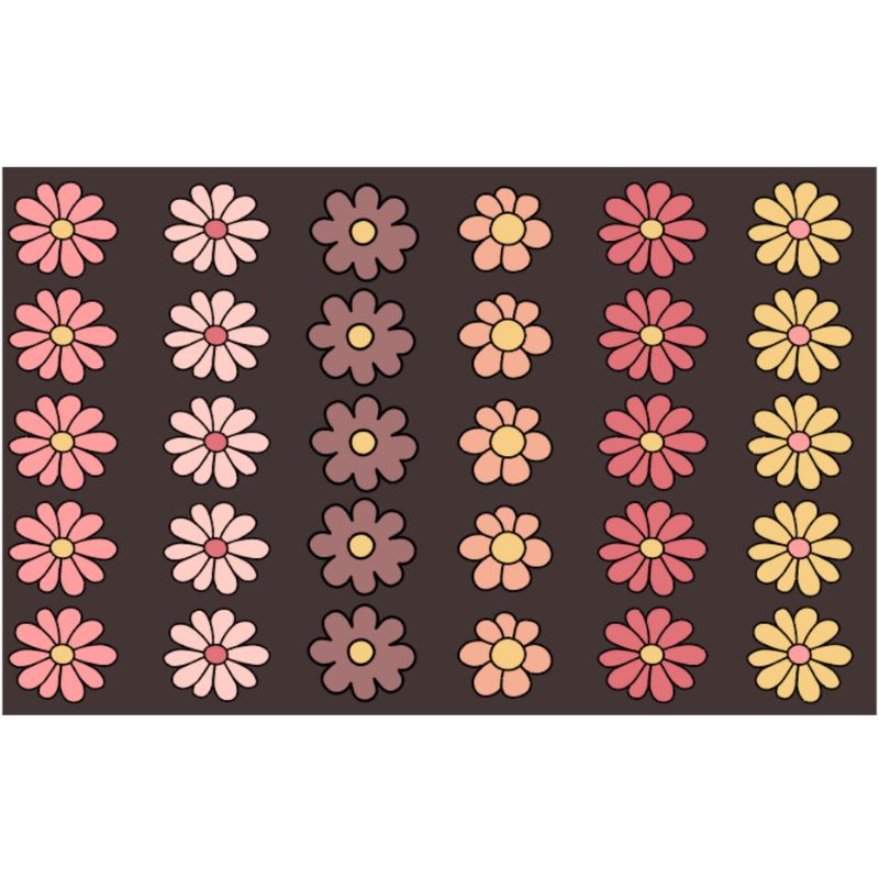 Boho Flower Power Seating Rug