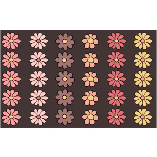 Boho Flower Power Seating Rug
