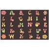 Boho Flower Alphabet Rug