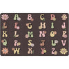 Boho Flower Alphabet Rug